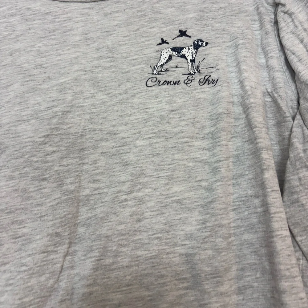 Crown & Ivy Kids Heather Gray Long Sleeve Tee Southern & Loyal Dog